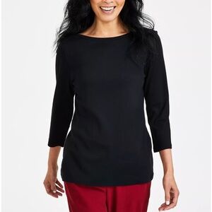 Charter Club Perfectly Soft 100% pima cotton top, long sleeve 2X